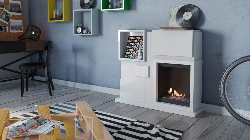 Biofireplace Kratki JULY white with TUV certificate