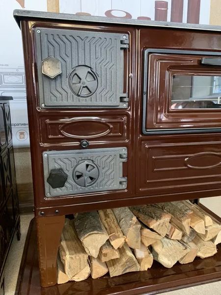 Stove-kitchen heating and cooking wood-burning "Euro bourzhujika" with oven DUVAL EK-4012 EK-4012 фото