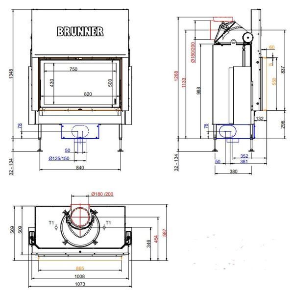 Flach BKH 50-98 is a straight fireplace with sliding doors BKH 5.0 flat 50-98 ST FR/Guss фото