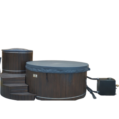 DOUBLE LUX SPA BATH on wood with an external stove SKC-0007 фото