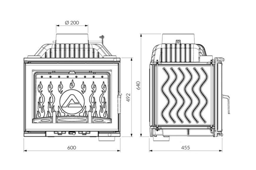 Камінна топка KAWMET W17 Dekor (12.3 kW) EСO Kaw-met W17 D 12.3kW/EСO фото