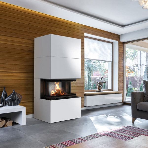 Камін Kratki NBC 7 в обудові HOME EASY BOX стальний - білий HEB/BIANCO фото