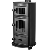 Heating and cooking wood-burning stove-fireplace "Euro stove" with oven DUVAL EK-5109BL (Black Edition) EK-5109BL фото