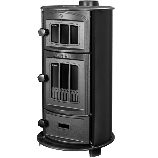 Stove-fireplace heating and cooking wood-burning "Euro bourzhujika" with oven DUVAL EK-5109BL (BLACK EDITION) EK-5109BL фото