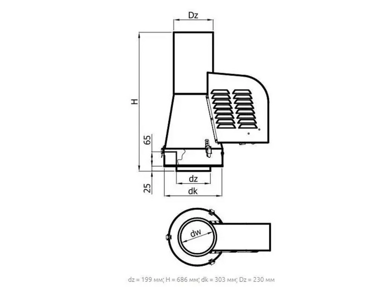 Darco Draft Inducer (Draft Generator) &Oslash; 200 mm, with Round Base