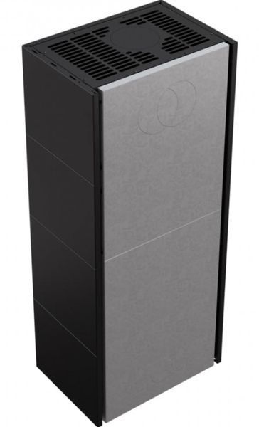 Камин Kratki SIMPLE 12 BS левый в облицовке BOX стальной &mdash; черный