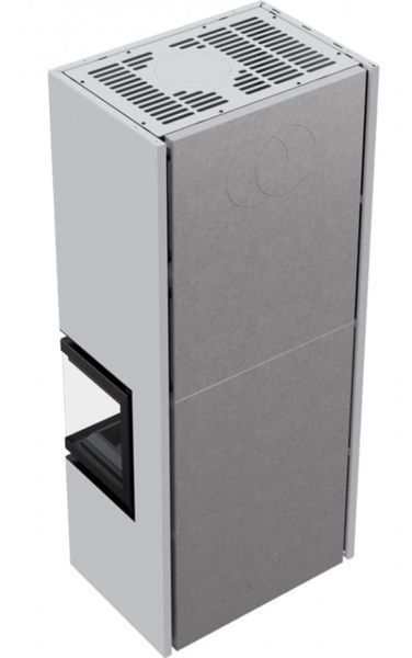 Камин Kratki SIMPLE 12 BS правый в облицовке BOX стальной &mdash; белый